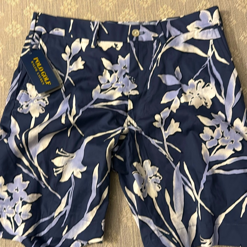 NWT Men's RL Polo Golf Shorts Navy Floral Size 30 Waist SFPF